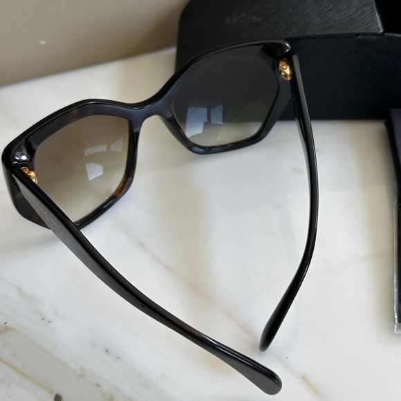 PRADA SPR 16R heritage brown tortoise oversized Sunglasses Acetate - Picture 5 of 16